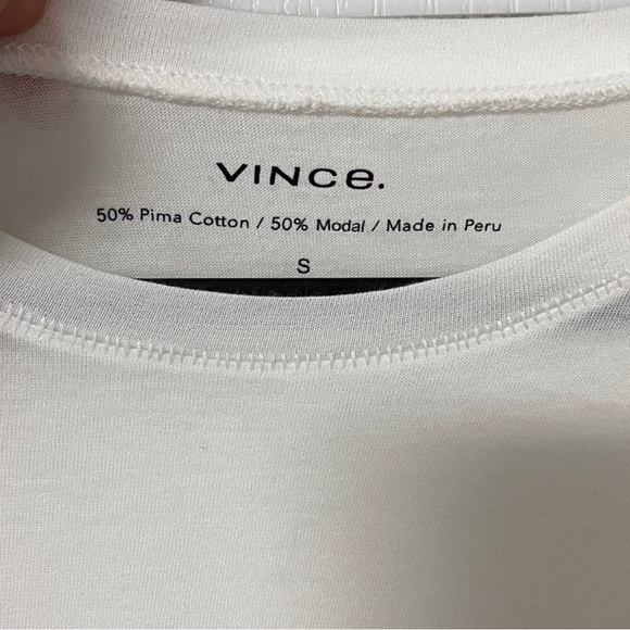 Vince white little boy soft small top worn once - Picture 4 of 7